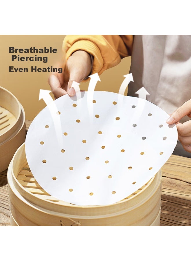 Maryya Meiliya Steamer Paper 28cm*100 Sheets, Disposable Food-grade Steamer Liners, Dumpling And Steamed Bun Liners - Image 3