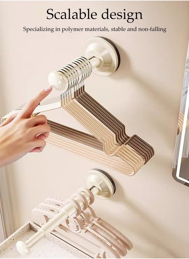 DUNISO 3Pcs Wall Mounted Clothes Drying Rack,Portable Collapsible Rack,Retractable Laundry Rack,with Reusable Suction Cups,Waterproof and Sunscreen，Strong Load Bearing,for Balcony,Camping,Hotel,Indoor and Outdoor Use  - Image 4