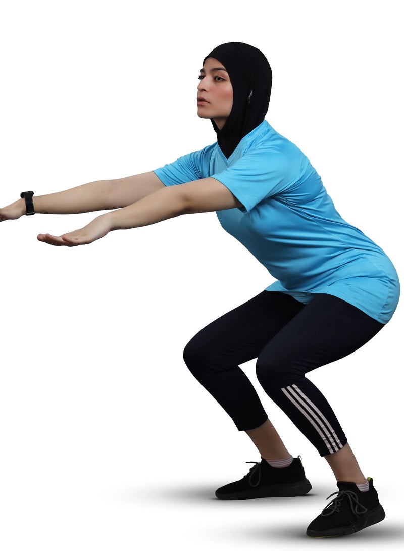 FLUSH Flush Women's Loose Fit V-Neck Active T-Shirt, Modest Workout Sports Tee, Oversized Yoga Top  - Image 5