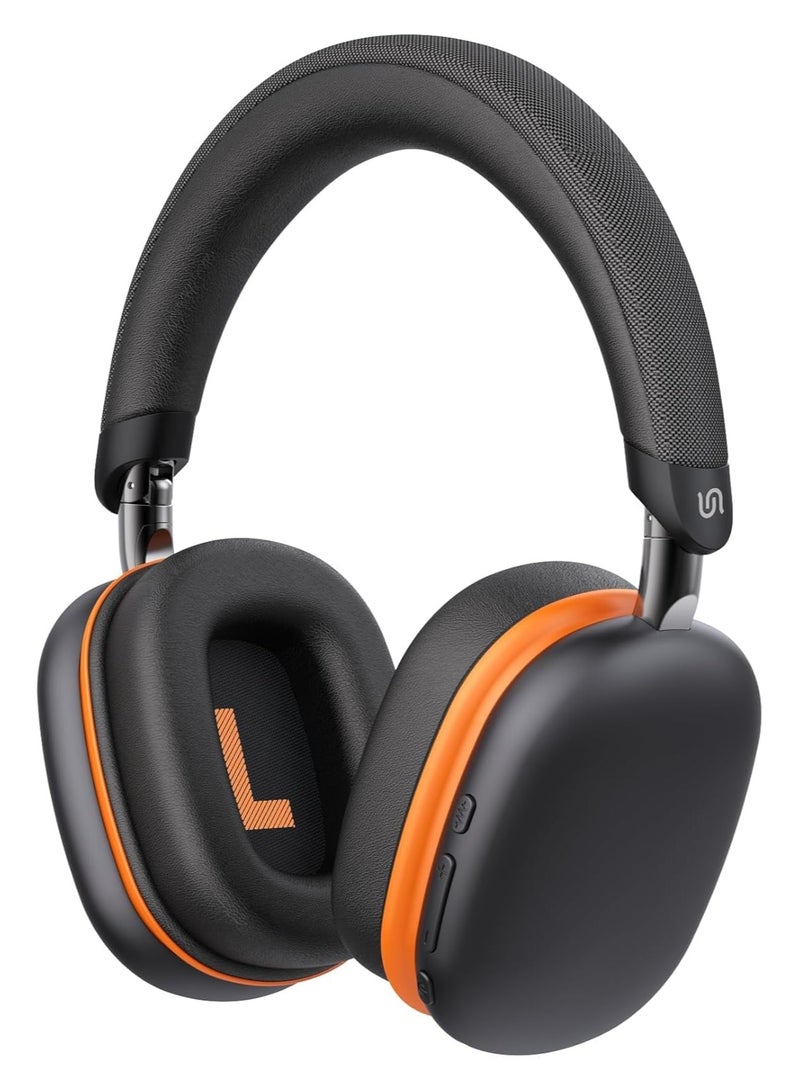 porodo Vibe Wireless Headphones with 36 Hours Play Time, Bluetooth Version 5.3, 2.5 Hours Charging Time, Type-C Charging Port - Black