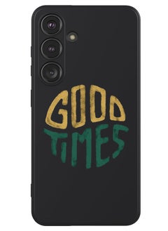 Theodor Protective Slim Fit Case Liquid Silicone Cover with Full Body Protection Anti-Scratch Shockproof Case For Samsung Galaxy S24 (Black) - Good times  - Image 1