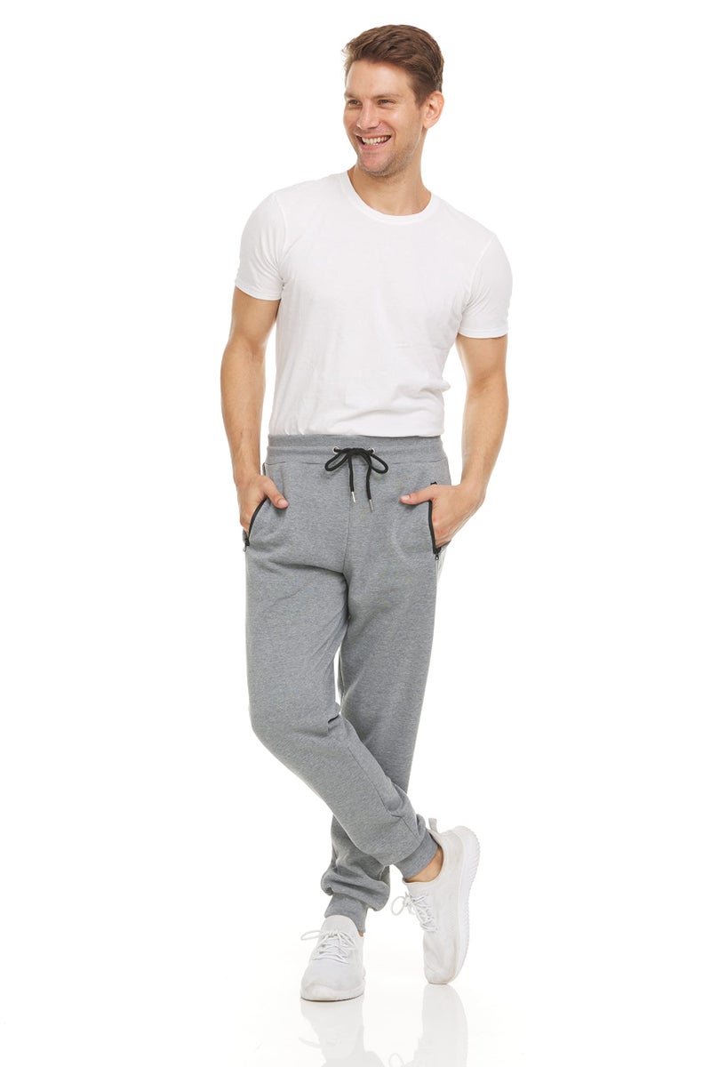 PURE CHAMP Mens 3 Pack Fleece Active Athletic Workout Jogger Sweatpants for Men with Zipper Pocket and Drawstring Size S-3XL(Medium, Set 1) - Image 5