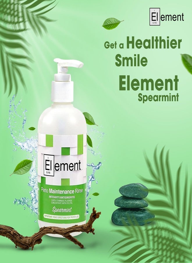 Element Stannous Fluoride Mouthwash - 10 Fl. Oz. 0.63% Antimicrobial Perio Rinse - Alcohol Free, Dye Free, Paraben Free - Refreshing Spearmint Flavor - Image 3