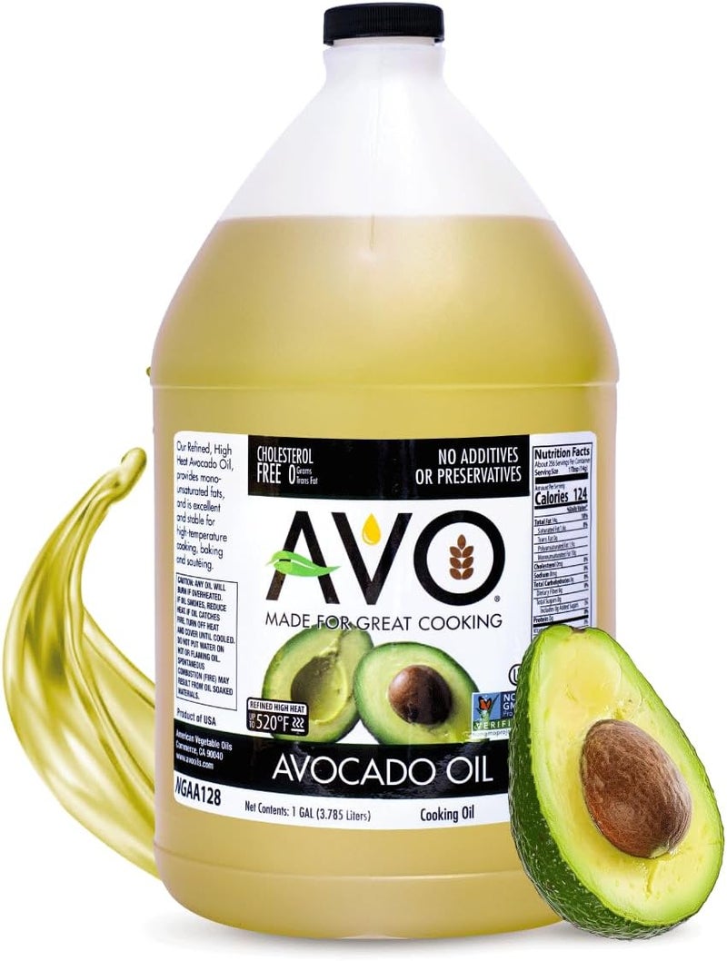 AVO Non-GMO 100% Avocado Oil, 1 Gallon (128 Fl-oz) - No Preservatives Added - Image 1