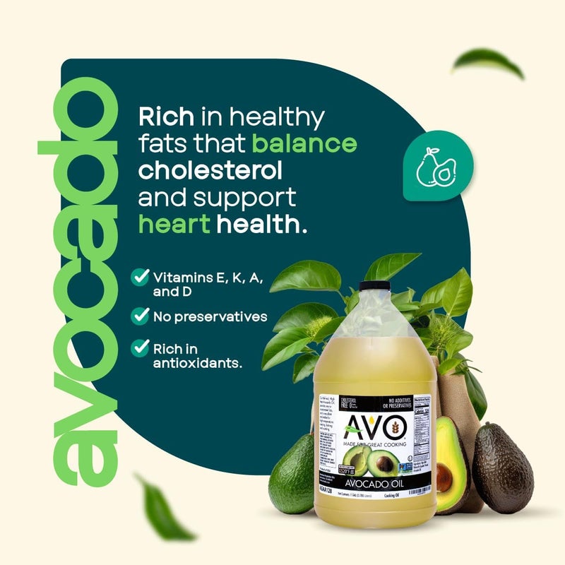 AVO Non-GMO 100% Avocado Oil, 1 Gallon (128 Fl-oz) - No Preservatives Added - Image 3