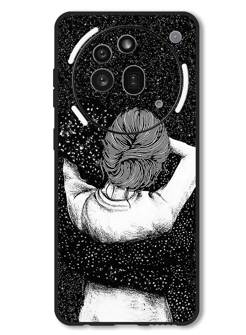 Theodor Case Compatible with Nothing Phone 3a Pro Protection Shockproof Bumper Cover Night Imagination Of Girl - Image 1