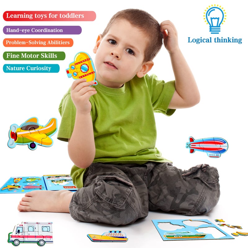 QimuMku Magnetic Puzzles for Kids Ages 1-3, Travel Toddler Puzzles Ages 2-4 Year, Space Car Activities Toy for Boys & Girls 3-5 yo - Learning Magnet Gift for Road Trip - Image 4