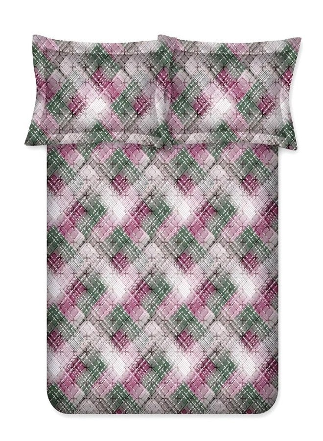 Bombay Dyeing 120TC 100% Cotton One King Size 274x274Cm Bedsheet with 2 Pillow Covers Size 46x69Cm (7749PRL) - Image 3
