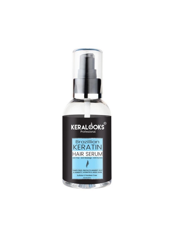 keralooks professional Brazillian Keratin Hair Serum For Dry,Damaged And Frizzy Hair,Deep Smoothening With Avacado & Jojoba Oil - 110Ml - Image 1
