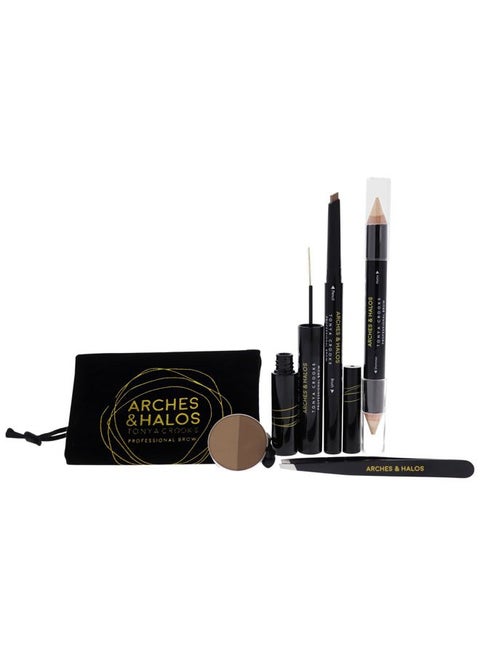 Jetsetter Kit - Travel Size Kit for Flawless Brow Shaping and Grooming On the Go - Includes Five Essential Eyebrow Care Tools - Professional Grade Formulas and Design - Light - 1 pc