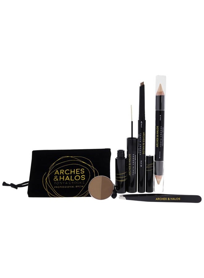 Jetsetter Kit - Travel Size Kit for Flawless Brow Shaping and Grooming On the Go - Includes Five Essential Eyebrow Care Tools - Professional Grade Formulas and Design - Light - 1 pc