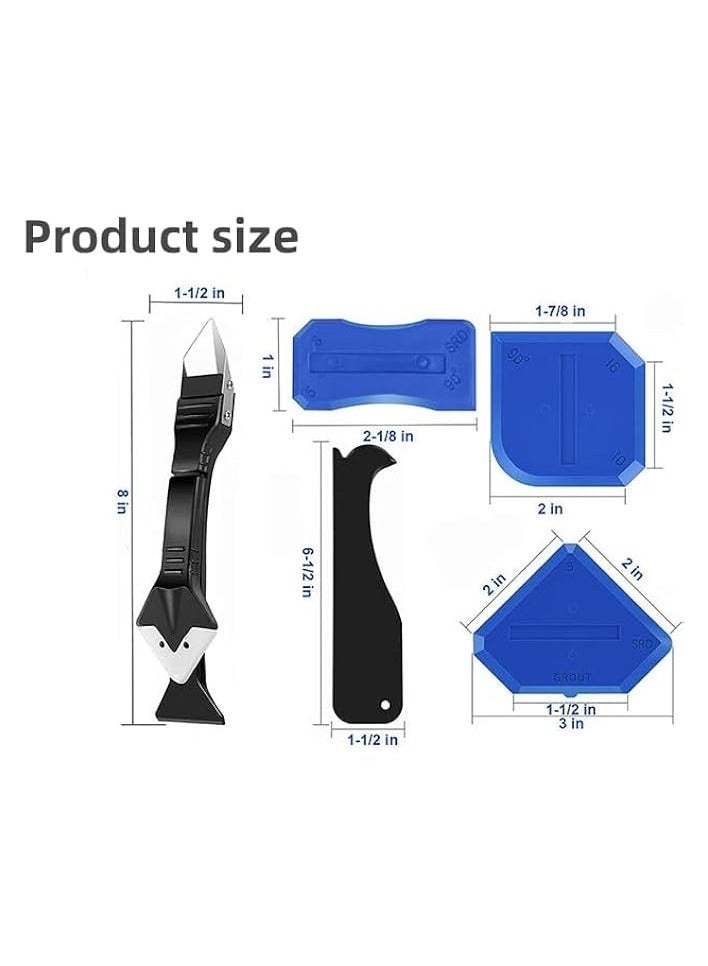 بروماس أدوات السد السيليكون 9 في 1 مع أداة تشطيب مانع التسرب ومكشطة الجص و5 وسادات سيليكون - Image 2