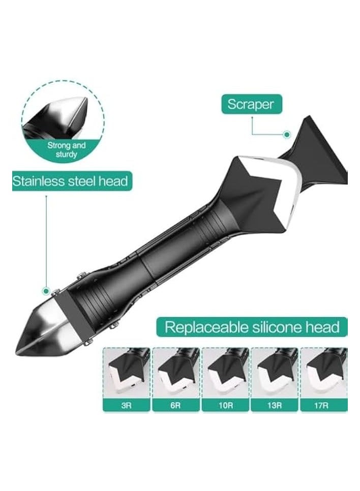 بروماس أدوات السد السيليكون 9 في 1 مع أداة تشطيب مانع التسرب ومكشطة الجص و5 وسادات سيليكون - Image 3
