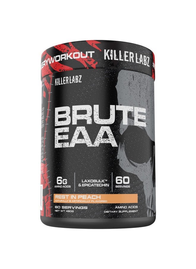 KILLER LABZ Brute Eaa Branched Chain & Essential Amino Acids | 6G Of Aminos To Accelerate Recovery And Lean Mass Gains 60 Servings (Rest In Peach)  - Image 1