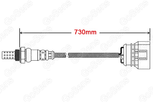 GoSens 216f Oxygen Sensor OE#4686935AB, 250-24944 for Chrysler Grand Voyager,Sebring,Town & Country,Voyager,for Dodge Avenger,Caravan,Grand Caravan 1998-2003,Front O2 Sensor,Wires 4,Length 730mm - Image 5