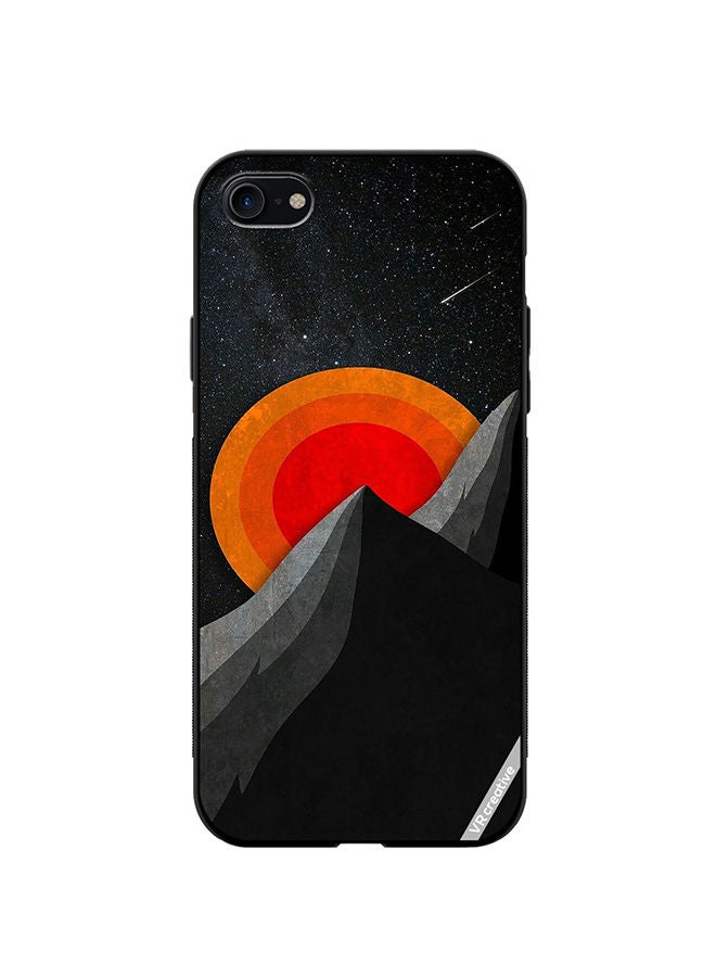 VR CREATIVE Protective Case Cover For Apple iPhone SE (2022) Moon And Pyramid Design  Design Multicolour - Image 1