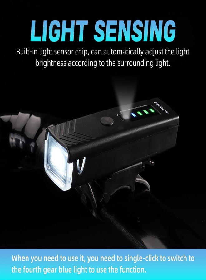 ACRUNU Bike Lights Front and Back, Mountain Bike Lights for Night Riding, Rechargeable USB-C Strong Brightness Bike Headlight with Tail Light, Stroller Lights for Walking at Night,Bike Lights Kids (Blue) - Image 3