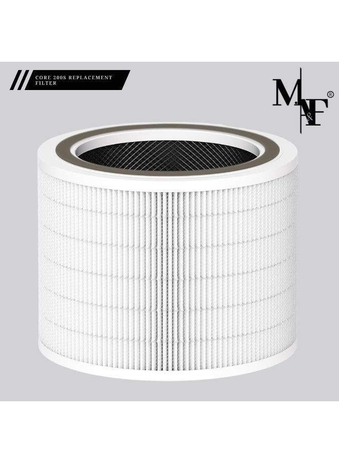 M.A&F's Core 200S Replacement Filter for LEVOIT Core 200S Smart WiFi Air Purifier, 3-in-1 H13 Ture HEPA Filters Activated Carbon Pre-Filter, Replace Part Core 200S-RF, - Image 1