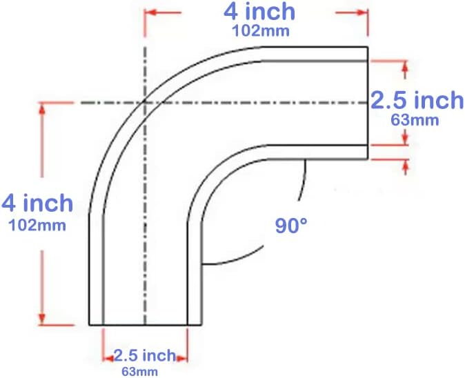Ucreative 90 Degree Elbow Silicone Hose with T-Bolt Clamp - Image 2