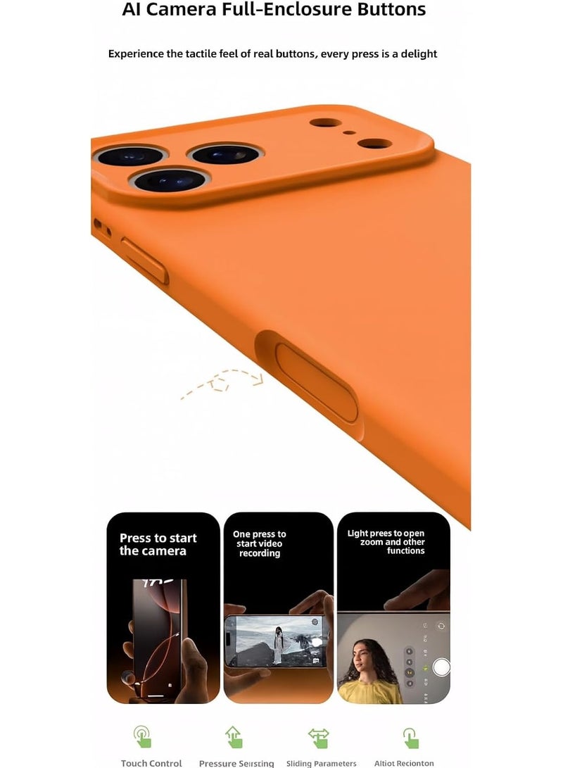 جراب سيليكون لهاتف آيفون 17 برو ماكس، غطاء ناعم، نحيف، مصنوع من مادة TPU، بلمسة نهائية غير لامعة، لون موحد، غطاء أملس، يوفر حماية كاملة للجسم ضد الصدمات لهاتف آيفون 17 برو ماكس - Image 5