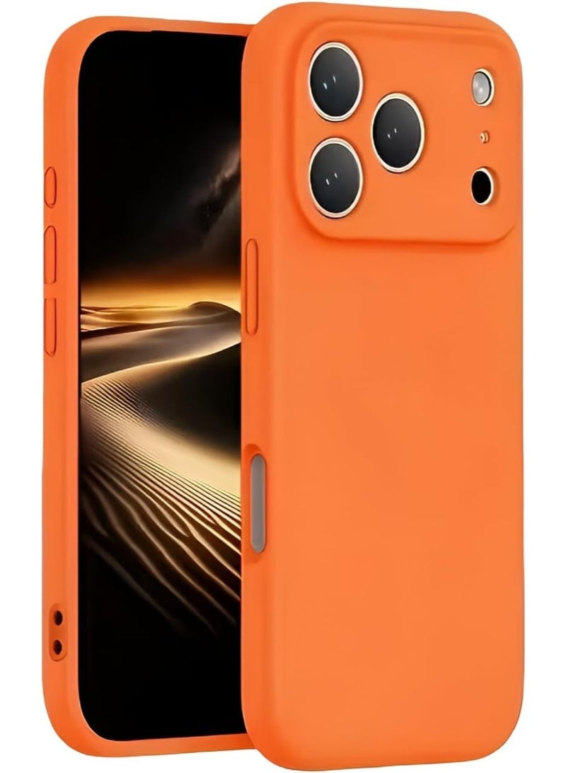 جراب سيليكون لهاتف آيفون 17 برو ماكس، غطاء ناعم، نحيف، مصنوع من مادة TPU، بلمسة نهائية غير لامعة، لون موحد، غطاء أملس، يوفر حماية كاملة للجسم ضد الصدمات لهاتف آيفون 17 برو ماكس - Image 1