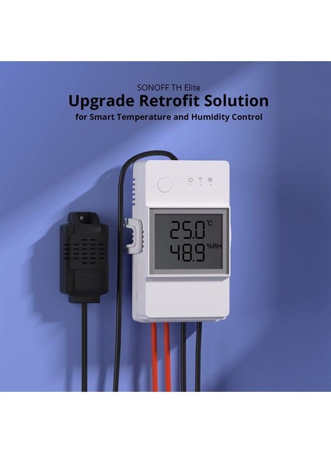 SONOFF - THR320D 20A Smart Temperature and Humidity Monitoring Switch,Compatible with Alexa, Google Home,RJ9 4P4C Interface - Image 1