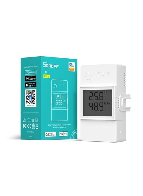 THR320D 20A Smart Temperature and Humidity Monitoring Switch,Compatible with Alexa, Google Home,RJ9 4P4C Interface