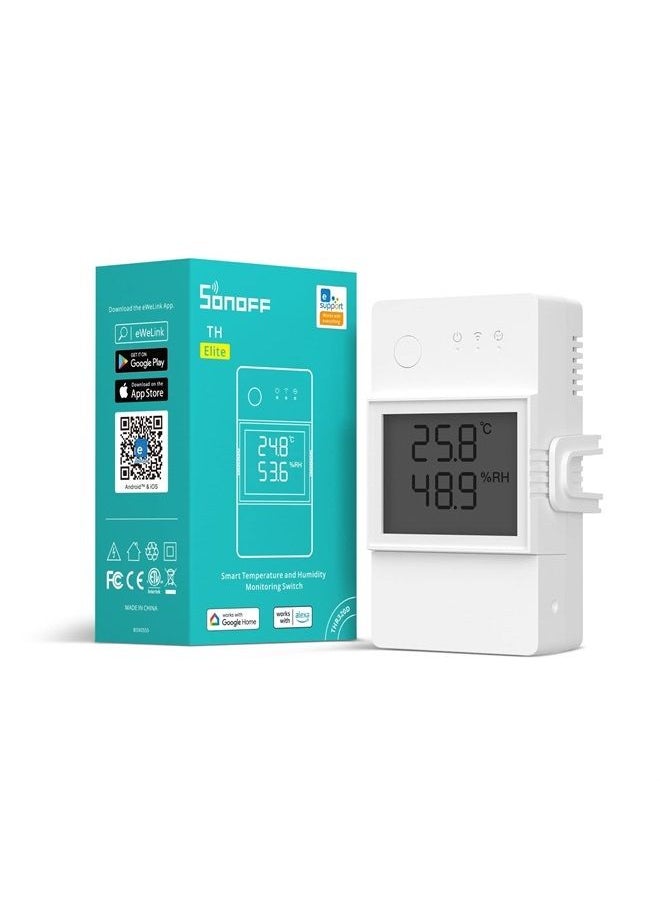 SONOFF - THR320D 20A Smart Temperature and Humidity Monitoring Switch,Compatible with Alexa, Google Home,RJ9 4P4C Interface - Image 1
