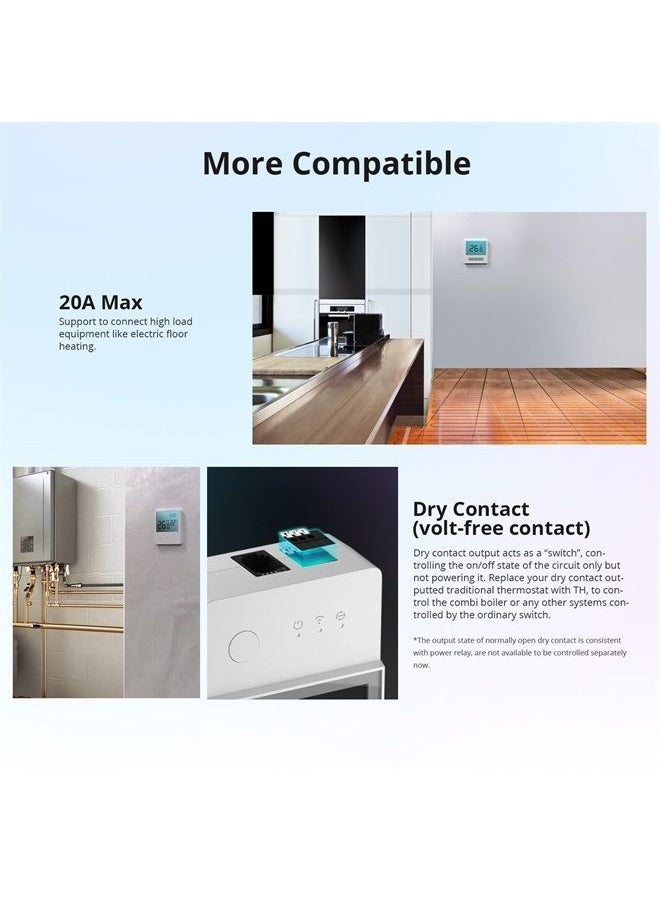 SONOFF - THR320D 20A Smart Temperature and Humidity Monitoring Switch,Compatible with Alexa, Google Home,RJ9 4P4C Interface - Image 1