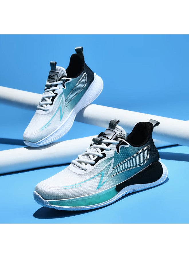 Double Star Eight Special Men's Summer Lightweight Breathable Mesh Casual Shoes Soft Sole All-match Running Shoes White And Light Green Size 39 - Image 5