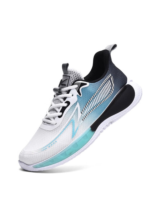Double Star Eight Special Men's Summer Lightweight Breathable Mesh Casual Shoes Soft Sole All-match Running Shoes White And Light Green Size 39 - Image 3