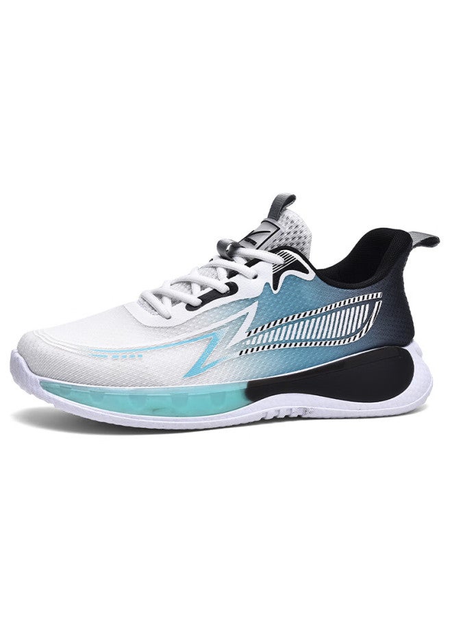 Double Star Eight Special Men's Summer Lightweight Breathable Mesh Casual Shoes Soft Sole All-match Running Shoes White And Light Green Size 39 - Image 2