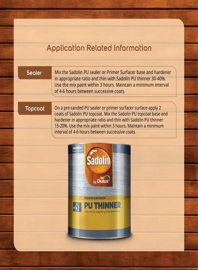 ديولكس سادولين من دولوكس | مخفف 2KPU للأسطح الخشبية | مناسب للأسطح الداخلية والخارجية | لمسة نهائية مطفية ولامعة، 3 لترات - Image 2
