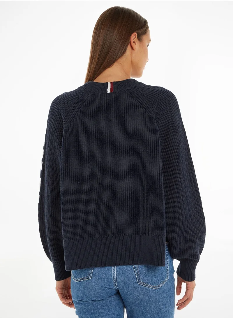 TOMMY HILFIGER Logo Sleeve Knitted Sweater