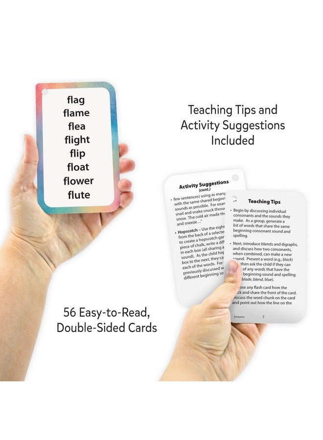 Teacher Created Resources Initial Consonants, Blends & Digraphs Flash Cards (EP62044) 3-1/8" x 5-1/8" - Image 3