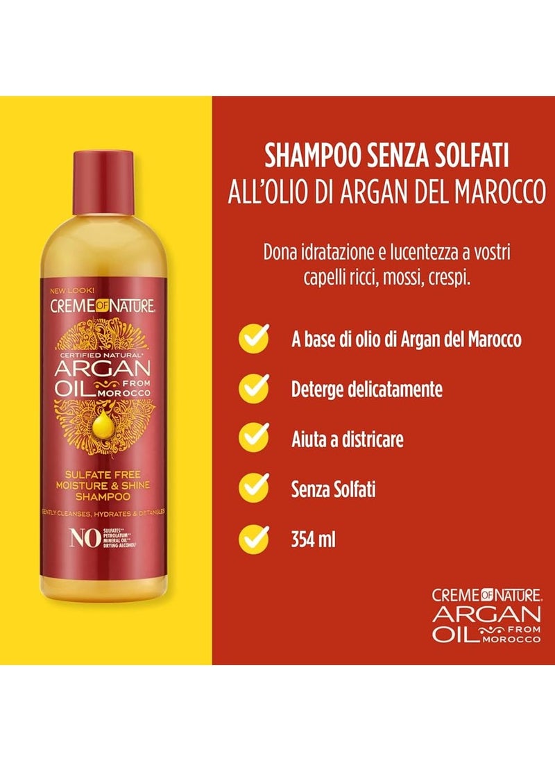 Creme of Nature - Creme of Nature Argan Oil Sulfate Free Moisturizing & Shine Shampoo, 354 ml - Image 1