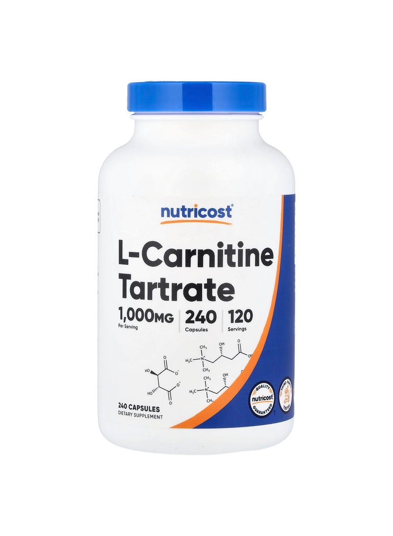 L-Carnitine Tartrate, 240 Capsules (500 mg per Capsule)