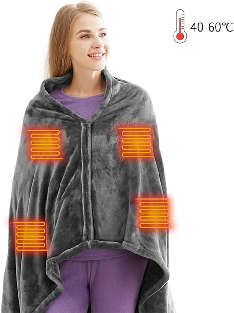 Goreem Thermal Heating Shawl Insulated Heating Scarf with 3 Level Temperature Setting Cold-Proof Men/Women Winter Heating Wraps Pad for - Image 4