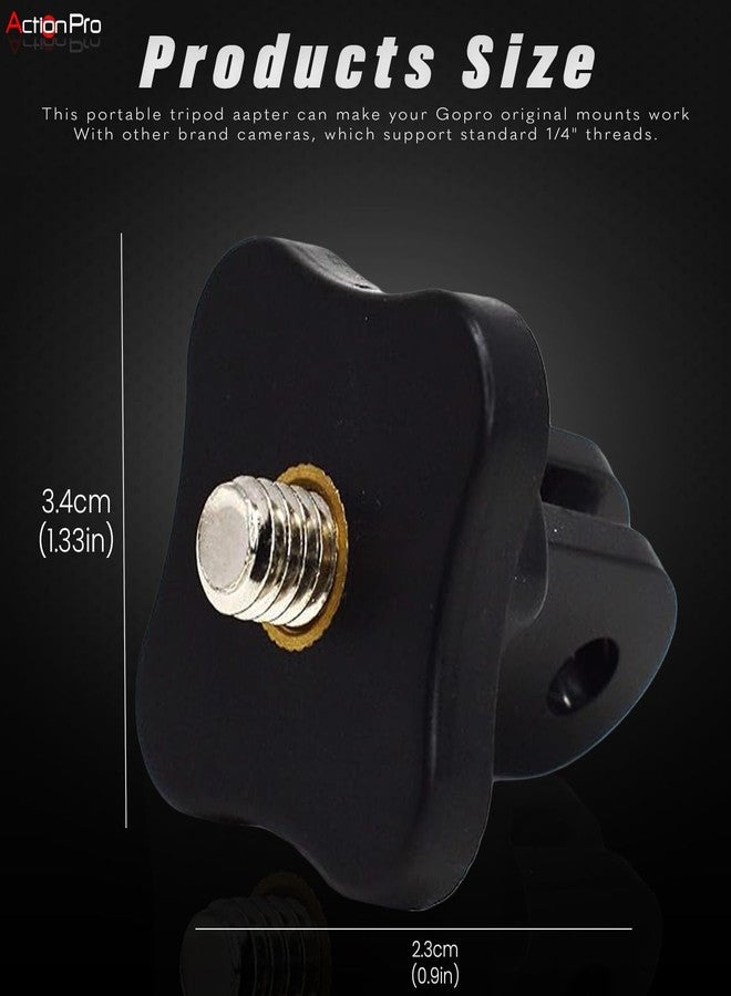 Action Pro Plastic Tripod Accessories Standard 1/4 inches Thread AEE Adapter Compatible with GoPro-13/12/11/10/9/8/7/6/5/4/3+/3/Xiaomi/YI/4K/SJCAM Action Cameras - Image 3