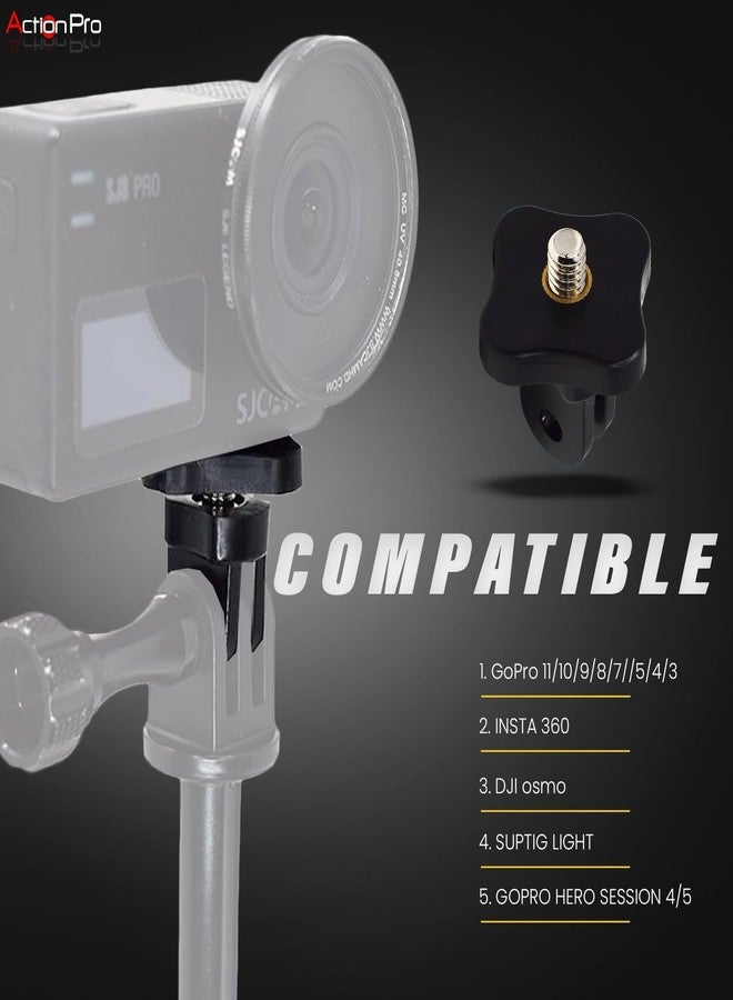 Action Pro Plastic Tripod Accessories Standard 1/4 inches Thread AEE Adapter Compatible with GoPro-13/12/11/10/9/8/7/6/5/4/3+/3/Xiaomi/YI/4K/SJCAM Action Cameras - Image 5