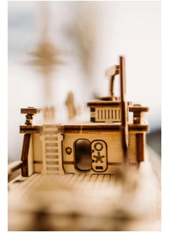 Wood Trick Wood Trick Yacht Mechanical 3D Wooden Puzzles for Adults and Kids to Build - Rides up to 8 ft - Model Kits for Adults - DIY Wooden Models for Adults to Build  - Image 5