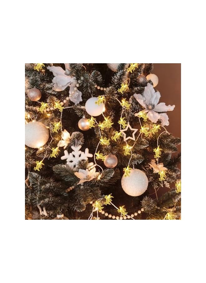 The Bros Diwali Ramadan Decoration Star & Moon String Lights – 3m 20LED, Battery Operated, for Eid Mubarak and Muslim Ramadan, Home and Fireplace Décor (Warm White, 3m/20LED/Battery)  - Image 5