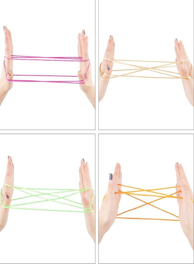 Poen 10 Pieces Cats Cradle String Finger Game String Cats Cradle Game Book Toy Supplies, 65 Inch Long, 10 Colors - Image 5