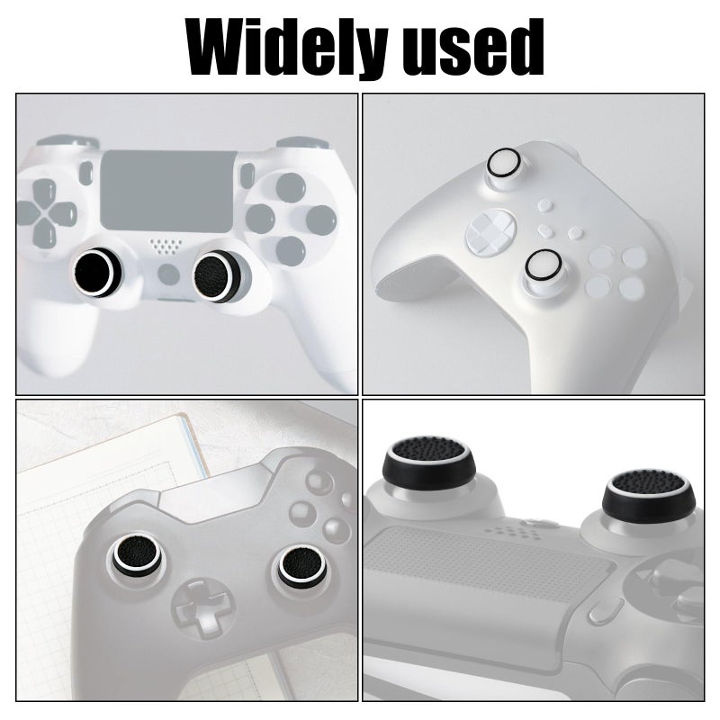 PEUTIER 4pcs Thumb Grips, Full Protection Anti-Slip Anti-Scratch Anti-Fingerprint Protective Cover Thumb Joystick Cap Compatible with PS5 PS4 Xbox Series X/S Xbox One Switch Pro Controller - Image 3
