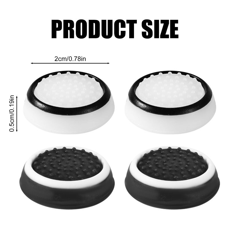 PEUTIER 4pcs Thumb Grips, Full Protection Anti-Slip Anti-Scratch Anti-Fingerprint Protective Cover Thumb Joystick Cap Compatible with PS5 PS4 Xbox Series X/S Xbox One Switch Pro Controller - Image 2