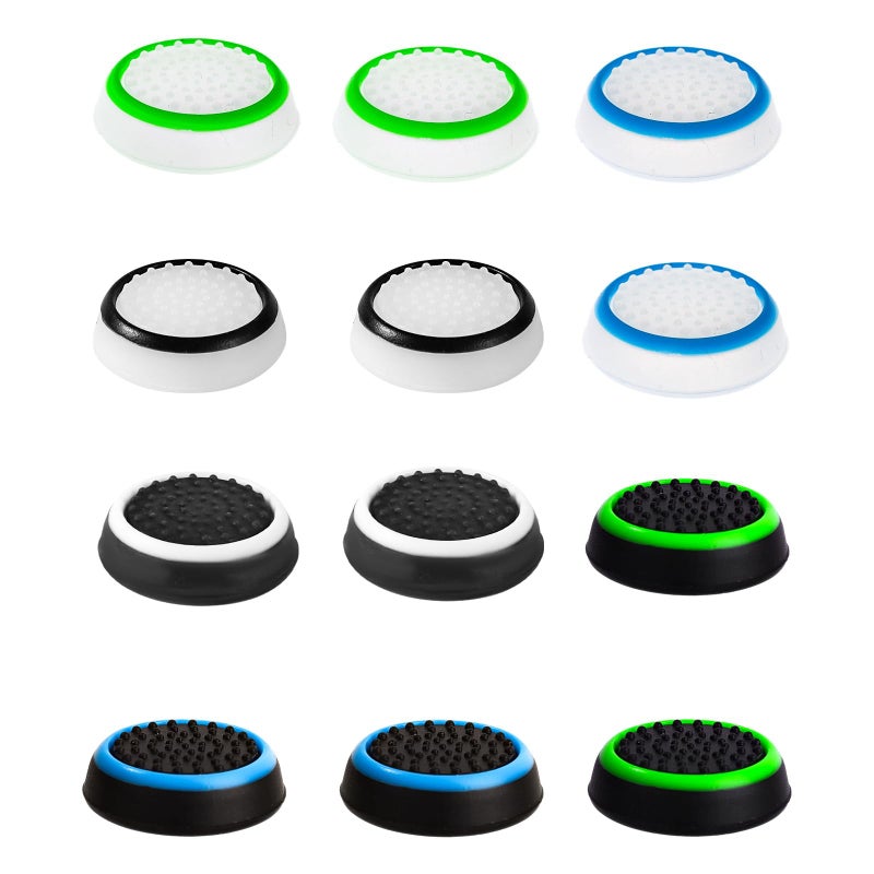 PEUTIER 4pcs Thumb Grips, Full Protection Anti-Slip Anti-Scratch Anti-Fingerprint Protective Cover Thumb Joystick Cap Compatible with PS5 PS4 Xbox Series X/S Xbox One Switch Pro Controller - Image 1