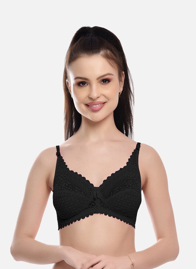 FIMS Pack Of 3 Self Design Non-Padded All Day Comfort Rapid-Dry Bralette Bra - Image 2