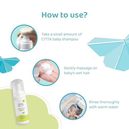 CITTA Gentle Foaming Baby Shampoo | Tear-Free & Dermatologist Approved | Prevents Cradle Cap | Natural Care with Coconut, Olive & Oats | Safe for Newborns & Kids (0-10 Years) | Now in 50ml - Image 5