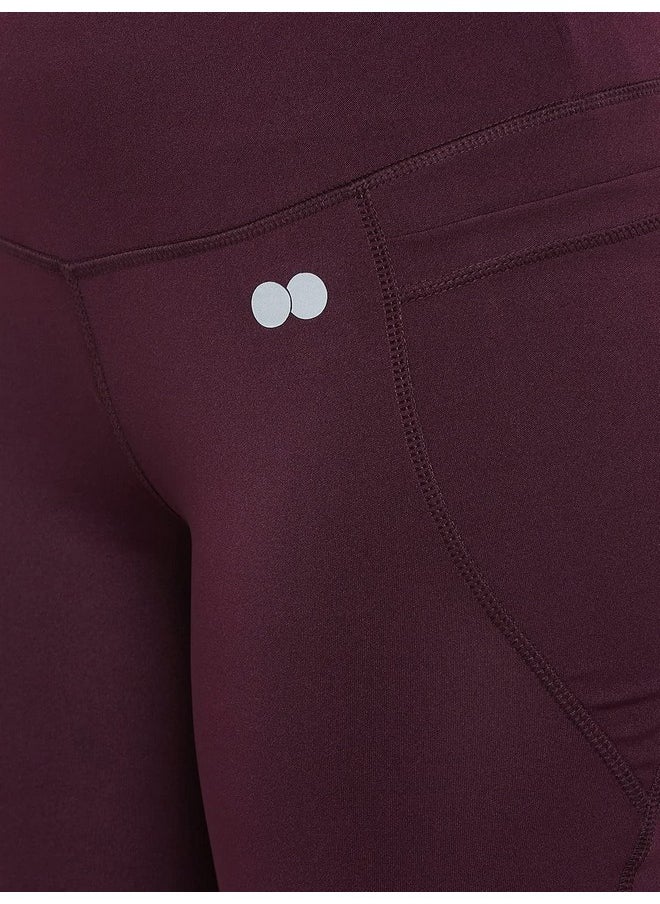 Clovia Women'S Comfort-Fit High Waist Flared Yoga Pants (Ab0090A15_Purple_Xxl)  - Image 5