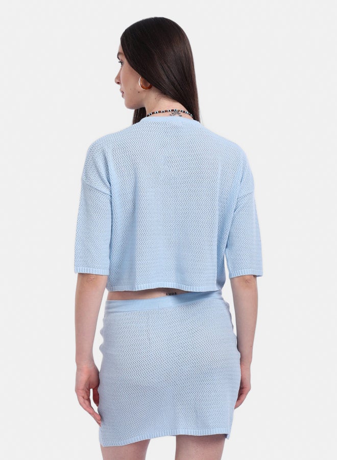 Carina Knit Beach Crop Top & Skirt Set - Image 3